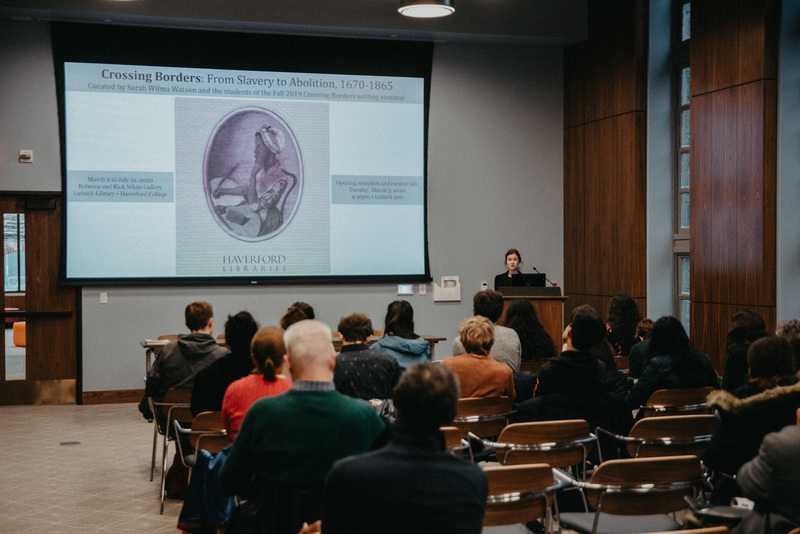 Sarah Watson delivers her curator's talk