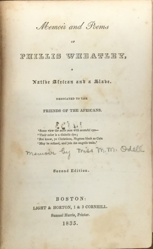 Memoir and Poems of Phillis Wheatley: A Native African and a Slave<br />
