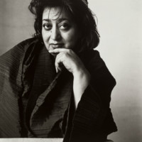 Zaha Hadid in Issey Miyake by Irving Penn