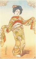 Dancing, from the series 'New Twelve Images of Beauties'