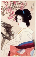 Japanese Apricot with Red Blossoms