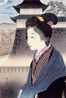 Moon at Nijo Castle, from 'The First Series Selected Views of Kyoto'