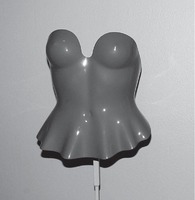 Issey Miyake, red silicone bustier, 1980