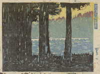Twilight Scene at the Floodbank of the Inogashira Pond