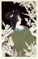 Japanese Apricot Tree in the Night