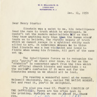 Letter to Henry Sturtz