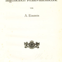 Die Grundlage der allgemeinen Relativitätstheorie